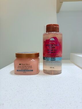 Tree Hut Moroccan Rose Set – Shea Sugar Scrub + Foaming Gel Wash – New